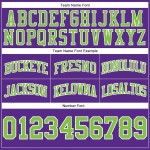 Custom Purple Neon Green-White Authentic Throwback Basketball Shorts
