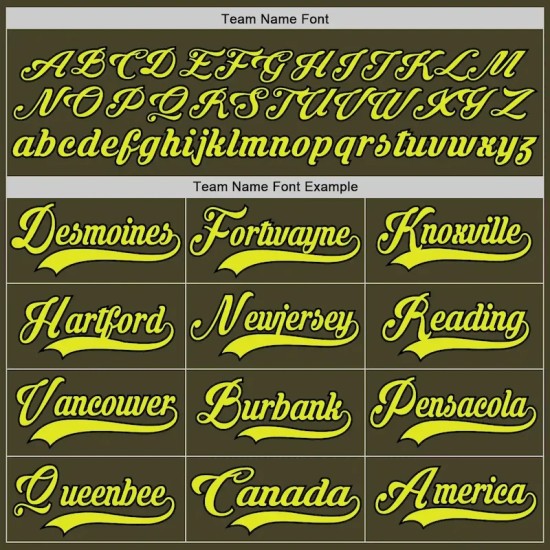 Custom Olive Neon Yellow-Black Salute To Service Hockey Lace Neck Jersey