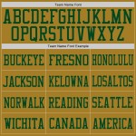 Custom Old Gold Green Mesh Authentic Football Jersey