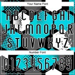 Custom Black Aqua-White Geometric Shape Sublimation Volleyball Uniform Jersey