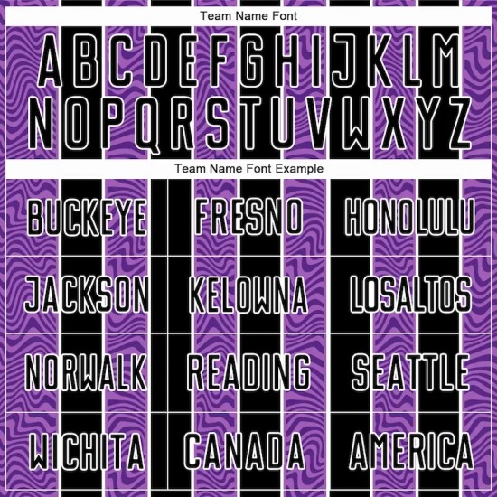 Custom Black Purple-White Line Sublimation Soccer Uniform Jersey