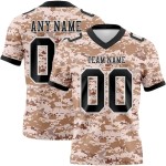 Custom Camo Black-White 3D Pattern Salute To Service Mesh Authentic Football Jersey