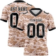 Custom Camo Black-White 3D Pattern Salute To Service Mesh Authentic Football Jersey