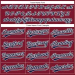 Custom Crimson White Pinstripe Navy Authentic Baseball Jersey