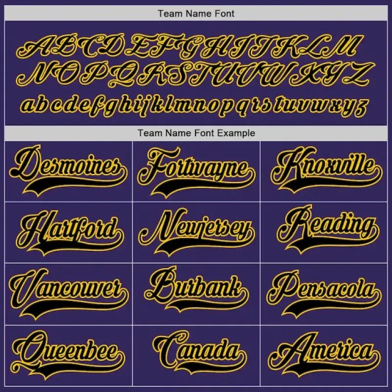 Custom Purple Black-Gold Hockey Jersey