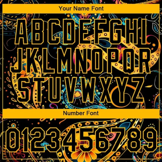 Custom Black Gold 3D Pattern Floral Design Performance T-Shirt