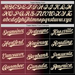 Custom Black Cream-Burgundy Authentic Gradient Fashion Baseball Jersey