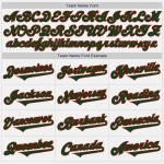 Custom White Green-Red Authentic Two Tone Baseball Jersey